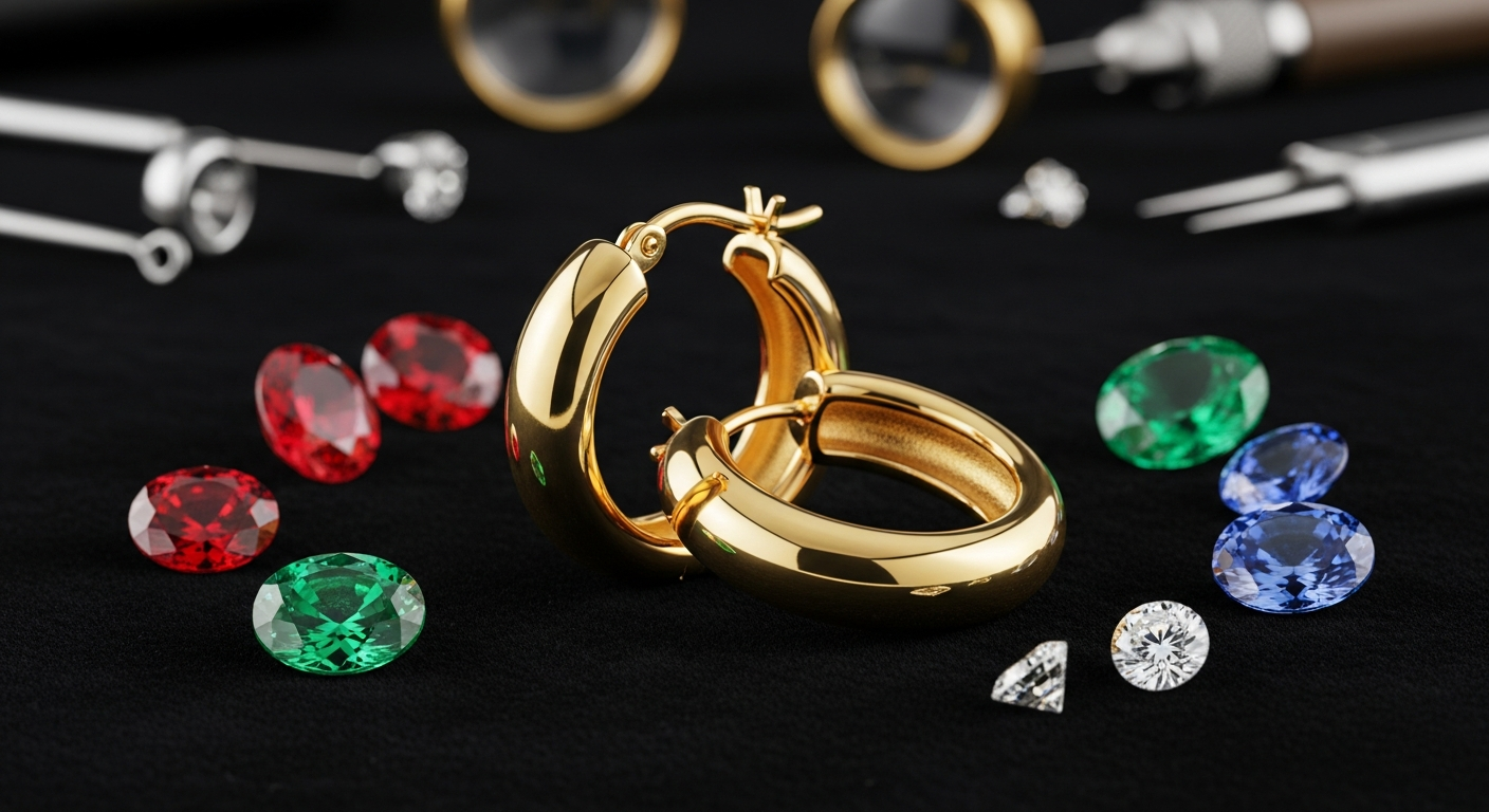 Présentation d'un bracelet jonc en or 18 carats sur un écrin, pour une idée cadeau de notre entreprise.