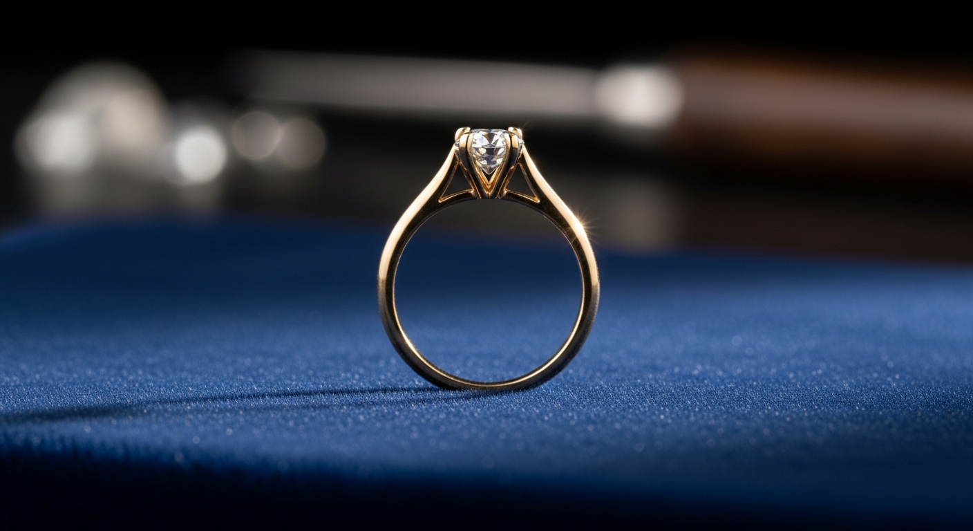 Main portant une bague et un bracelet en or, mettant en valeur la beauté des bijoux portés.